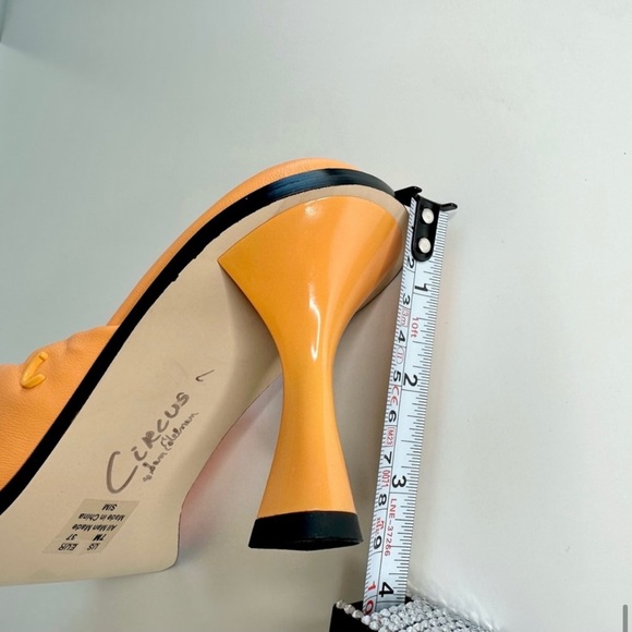 Circus Sam Edelman Sim Orange Square Toe Heel Sandal - Picture 10 of 13